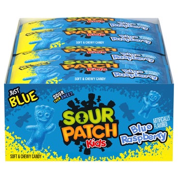 Sour Patch Kids blue raspberry soft and chewy candy 24-count