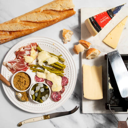 Premium Swiss raclette cheese wheel for entertaining