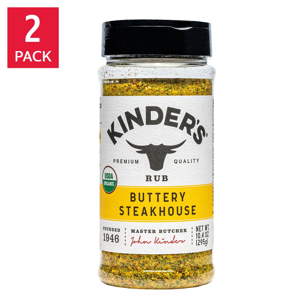 Kinder's Organic Buttery Steakhouse seasoning 2-pack