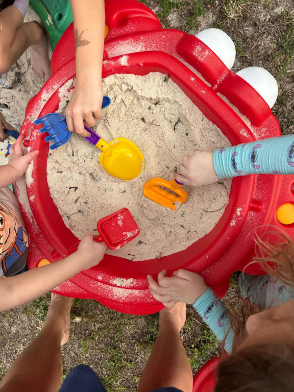 Large crab-shaped sensory play table