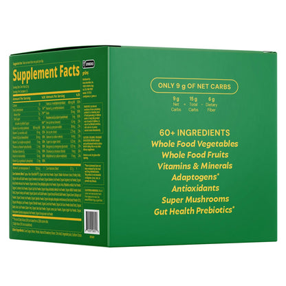 Vegan gluten-free greens supplement packs