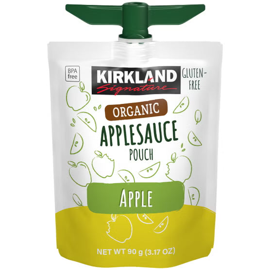 Kirkland Signature, Organic Applesauce, 3.17 oz, 24-Count