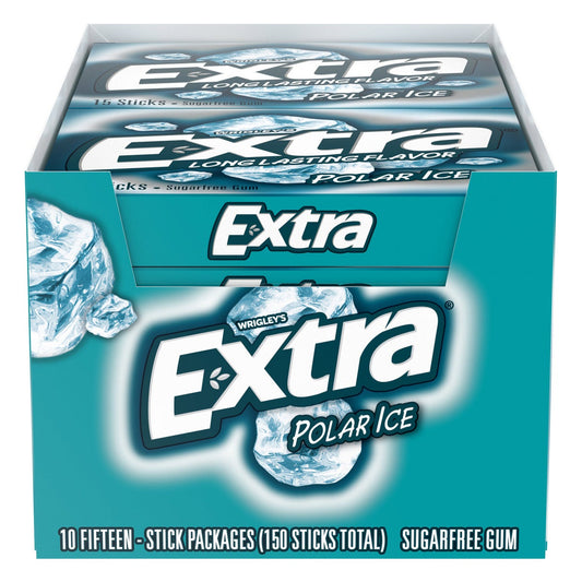Extra sugar free Polar Ice chewing gum sticks