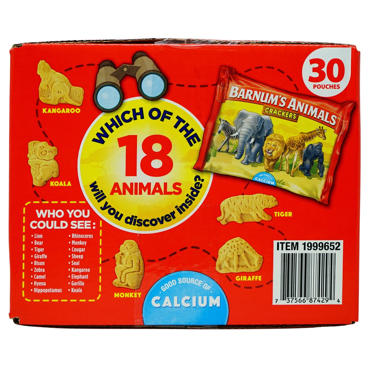BARNUM'S Animal Crackers 1 oz snack packs