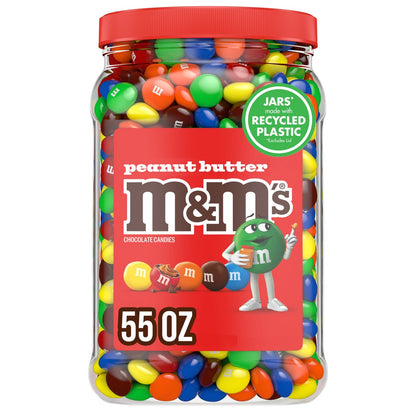 M&M's peanut butter chocolate candy 55 oz jar