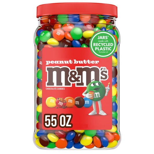 M&M's peanut butter chocolate candy 55 oz jar
