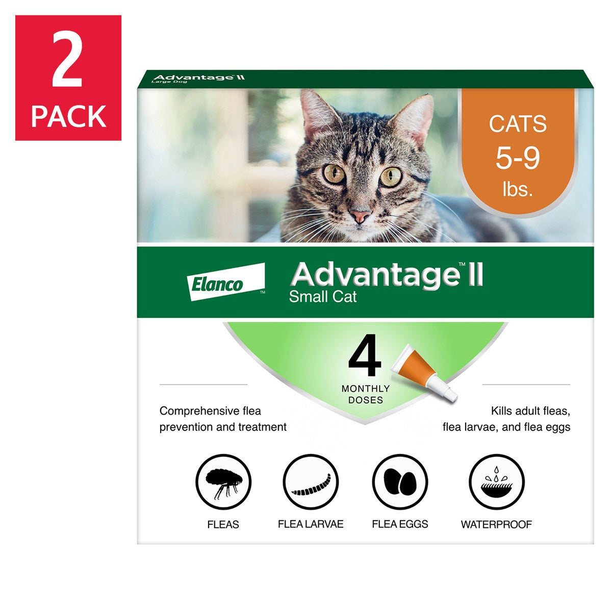 Advantage II flea topical treatment for cats 5-9 lbs