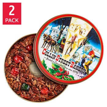 Collin Street Bakery medium sprinkle-top DeLuxe fruitcake 2-pack