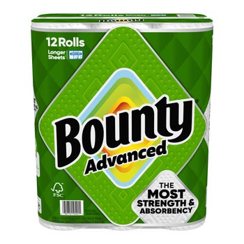 Bounty Advanced 2-ply paper towels 12-count pack