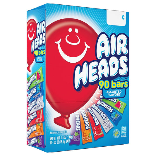 AirHeads 0.55 oz variety pack 90-count chewy fruity candy