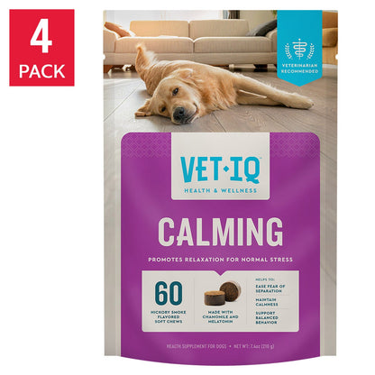 VETIQ calming hickory smoke soft chews for dogs 240 count