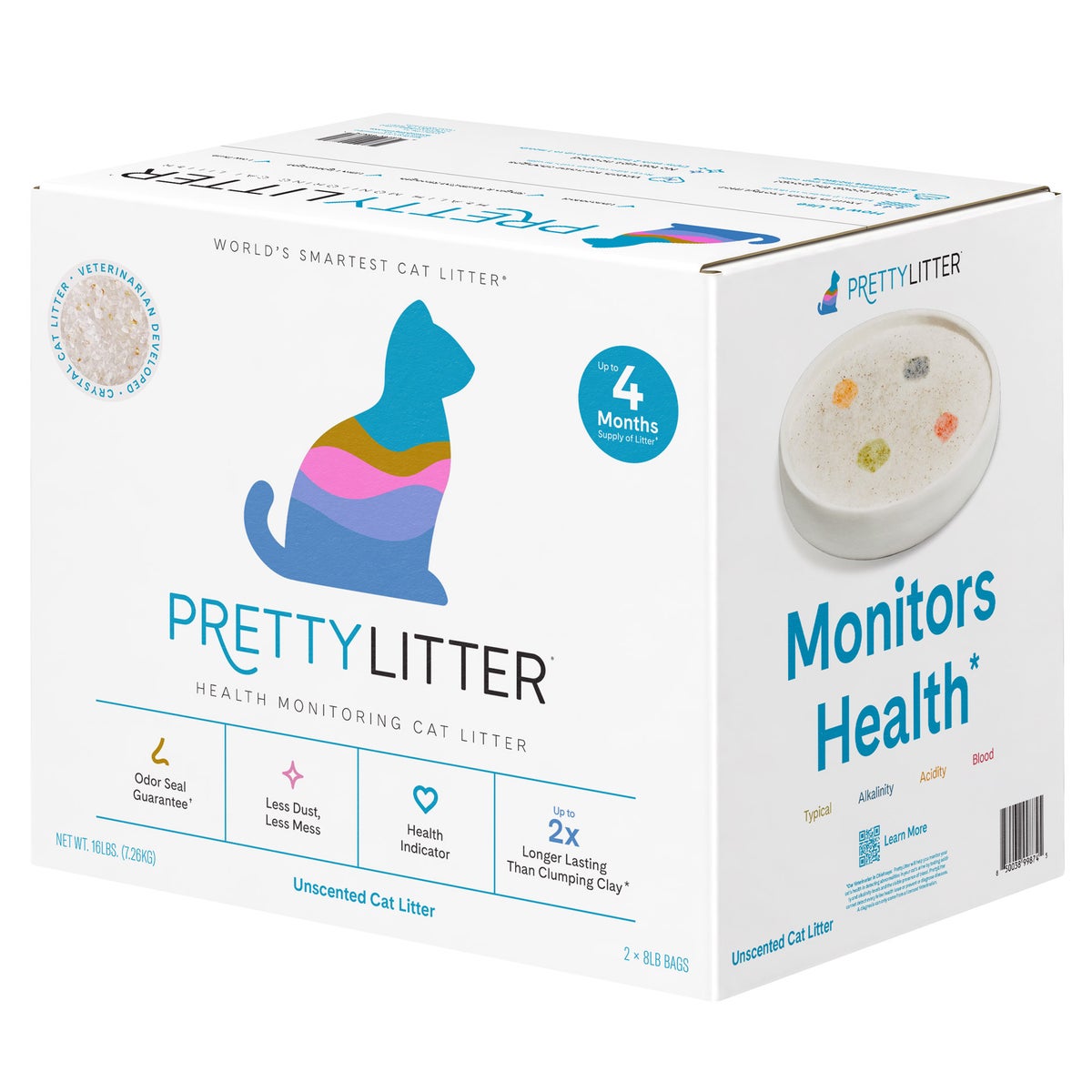 PrettyLitter health monitoring cat litter bag front view