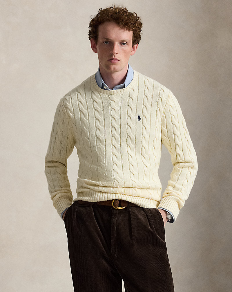Polo Ralph Lauren cable-knit cotton sweater front view