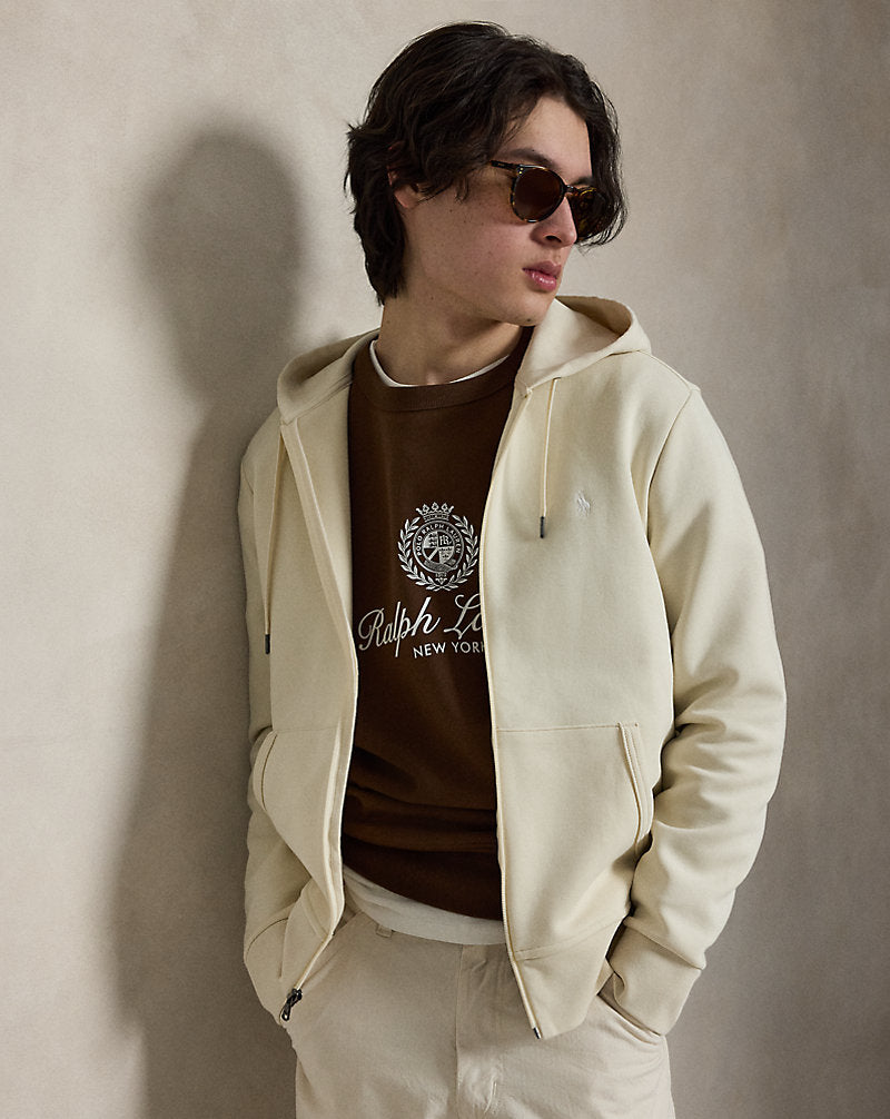 Premium casual hoodie in smooth knit fabric