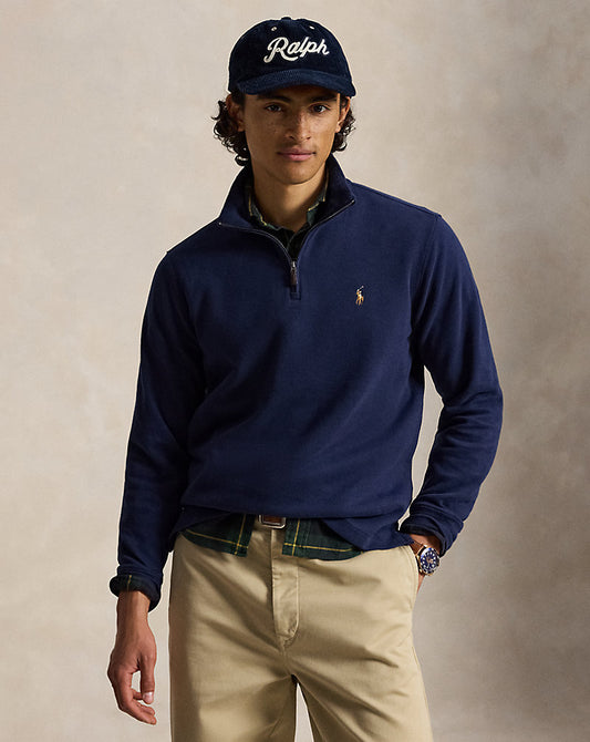 Polo Ralph Lauren estate-rib quarter-zip pullover front view