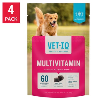 VETIQ multivitamin hickory smoked soft chews for adult dogs 240 count