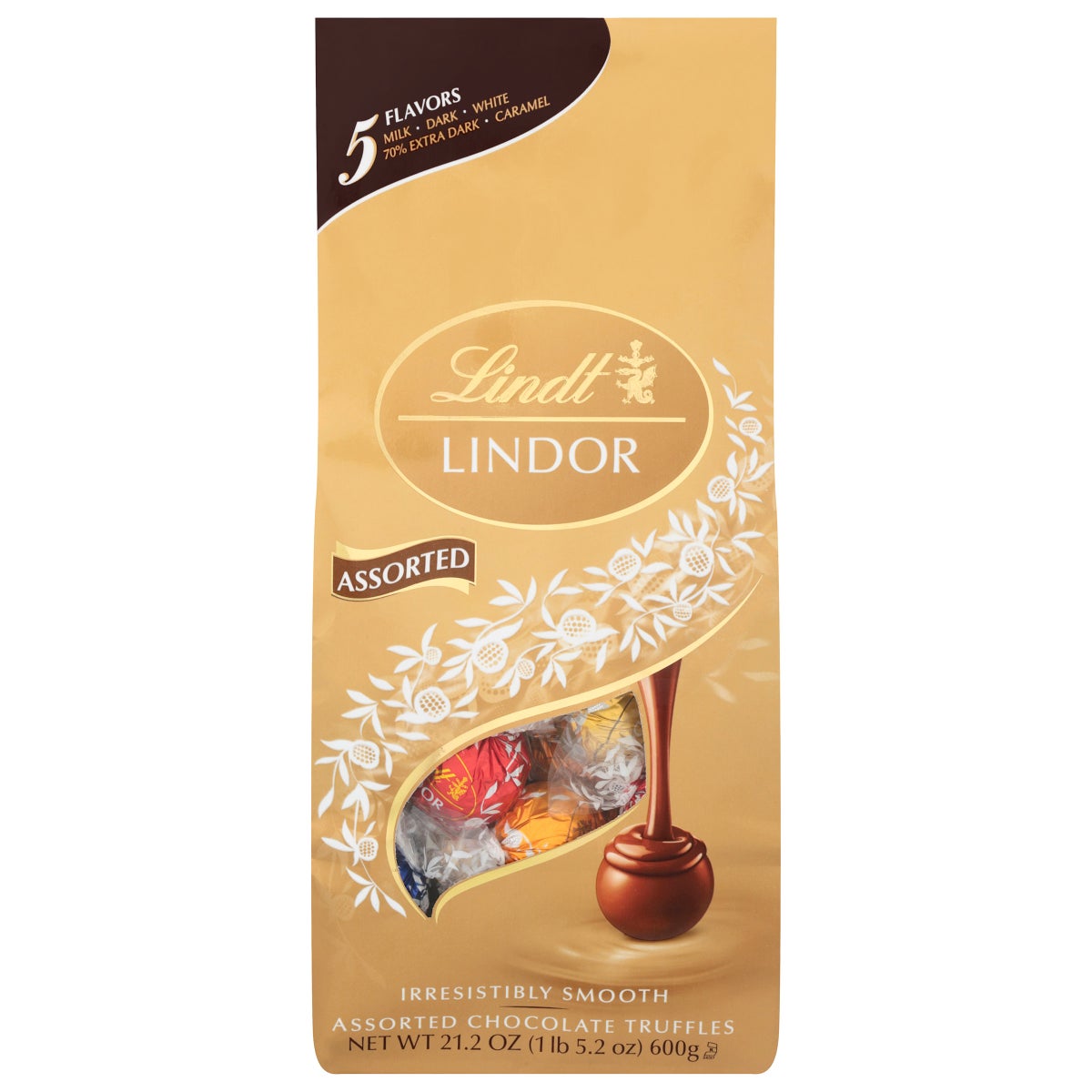 Lindt Lindor milk dark white caramel truffles