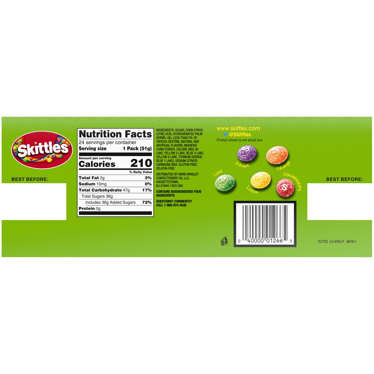 Skittles sour candy for parties and dessert toppings