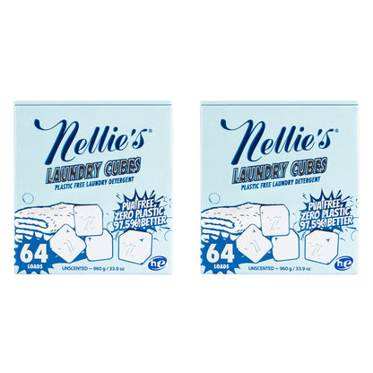 Nellie's unscented laundry detergent cubes package