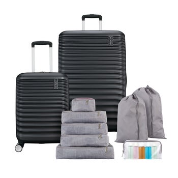 American Tourister Upturn 10-piece black luggage set