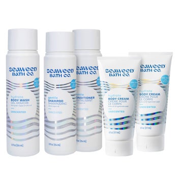 Seaweed Bath Co. Gentle Marine Moisture Ritual Set unscented body and hair care