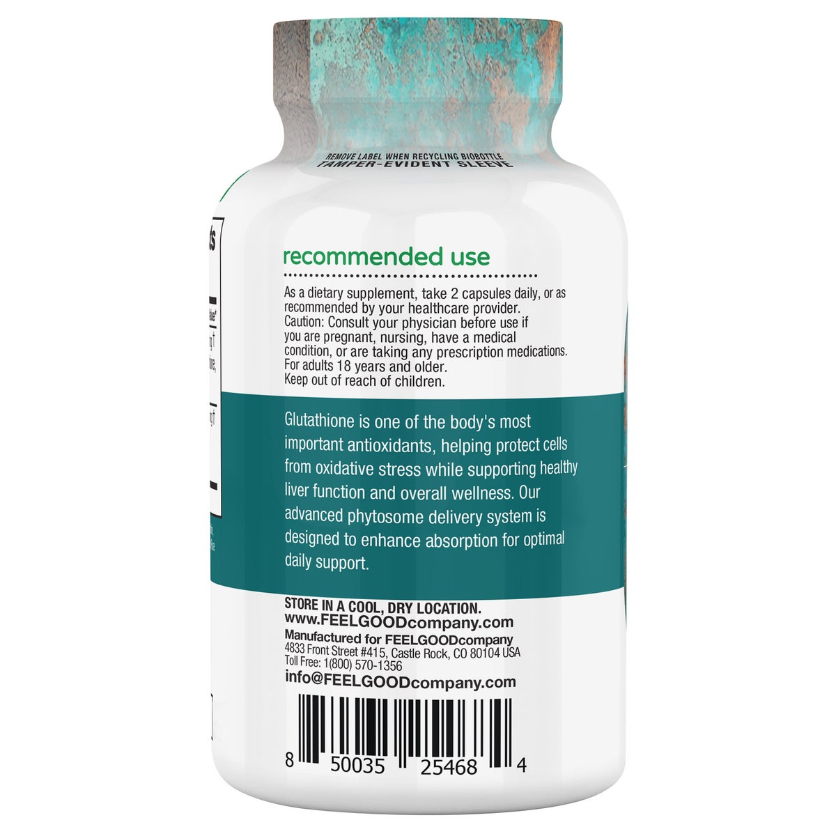 FEELGOOD supplement bottle for daily wellness routine